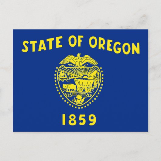 Flagge von Oregon Postkarte (Vorderseite)