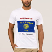 Flagge von Oregon T-Shirt (Vorderseite)