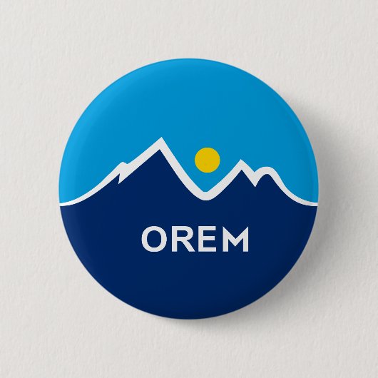 Flagge von Orem, Utah Button (Vorderseite)