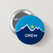 Flagge von Orem, Utah Button (Vorne & Hinten)