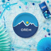 Flagge von Orem, Utah Pappteller (Party)