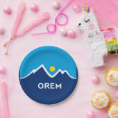 Flagge von Orem, Utah Pappteller (Party)