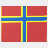 Flagge von Orkney Fleecedecke (Vorderseite (Horizontal))