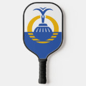 Flagge von Orlando, Florida. Pickleball Schläger (Rückseite)