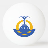 Flagge von Orlando, Florida. Tischtennisball (Rückseite)