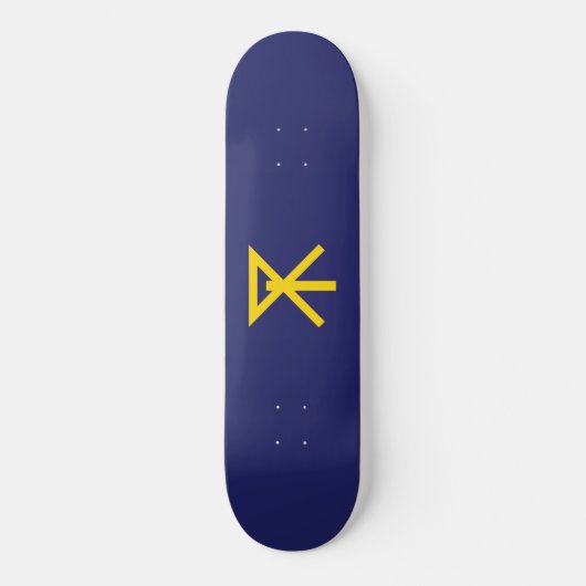 Flagge von Osaka (Japan) Skateboard (Vorderseite)