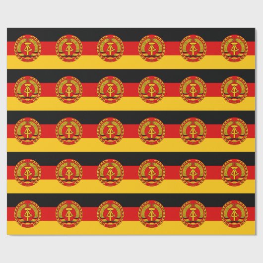 Flagge von Ostdeutschland - Flagge der DDR (DDR) - Geschenkpapier (Flach)