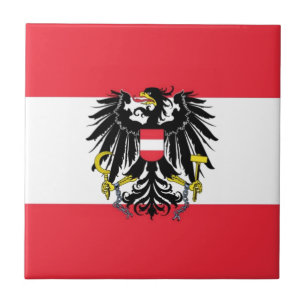 Flagge von Österreich - Flagge Österreichs Fliese