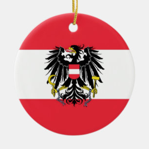 Flagge von Österreich - Flagge Österreichs Keramikornament