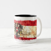 Flagge von Österreich Zweifarbige Tasse (VorderseiteRechts)