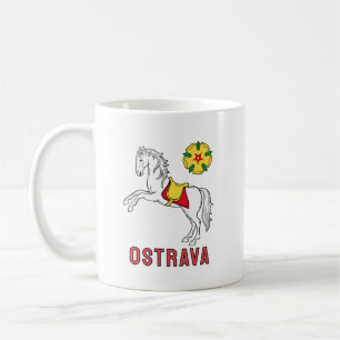 Flagge von Ostrava, Tschechische Republik Kaffeetasse