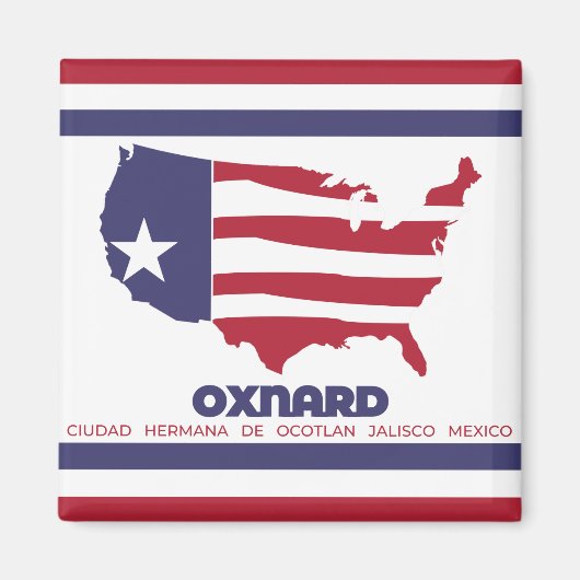 Flagge von Oxnard (Kalifornien) Magnet (Vorne)