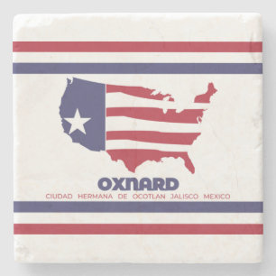 Flagge von Oxnard (Kalifornien) Steinuntersetzer