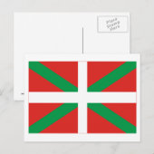 Flagge von País Vasco (Euskadi) Postkarte (Vorne/Hinten)