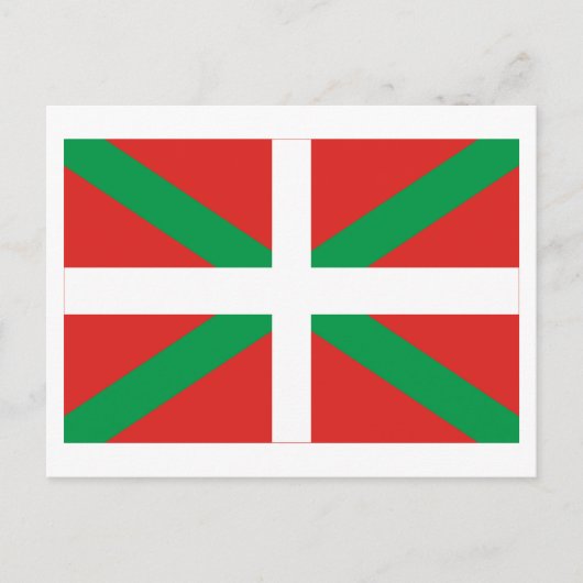 Flagge von País Vasco (Euskadi) Postkarte (Vorderseite)