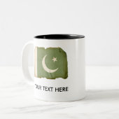 Flagge von Pakistan Zweifarbige Tasse (Vorderseite Links)