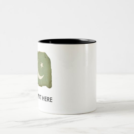 Flagge von Pakistan Zweifarbige Tasse (Mittel)