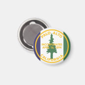 Flagge von Palo Alto, Kalifornien Magnet (Vorderseite/Rückseite)