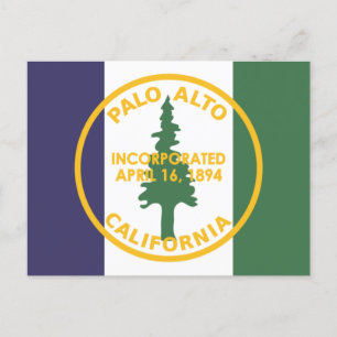 Flagge von Palo Alto, Kalifornien Postkarte