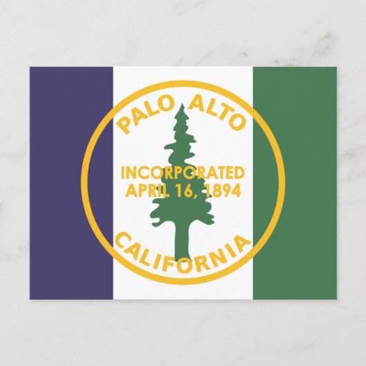 Flagge von Palo Alto, Kalifornien Postkarte (Vorderseite)