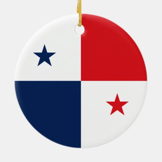 Flagge von Panama Keramik Ornament (Hinten)