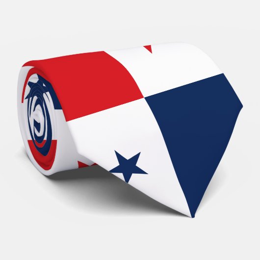 Flagge von Panama Krawatte (Gerollt)