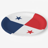 Flagge von Panama Pappteller (Schrägansicht)