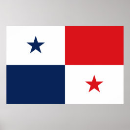 Flagge von Panama Poster