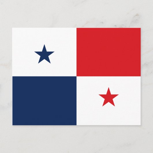 Flagge von Panama Postkarte (Vorderseite)