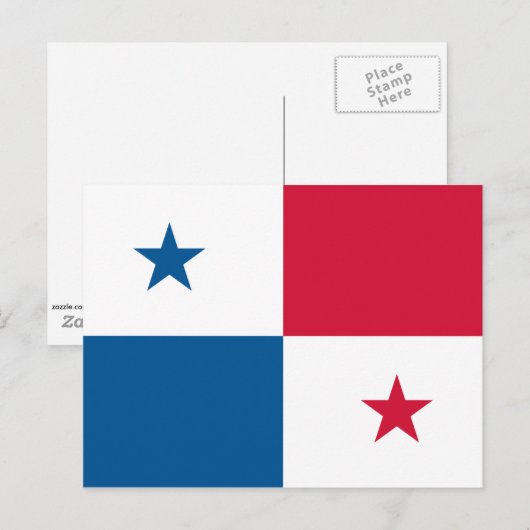 Flagge von Panama Postkarte (Vorne/Hinten)