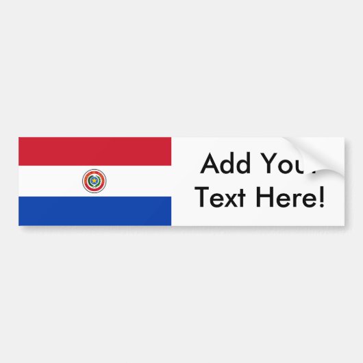Flagge von Paraguay Autoaufkleber (Vorne)