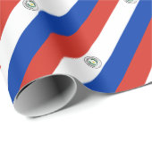 Flagge von Paraguay- - Banderade Paraguay Geschenkpapier (Rolleneckpunkt)