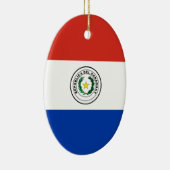Flagge von Paraguay- - Banderade Paraguay Keramik Ornament (Rechts)