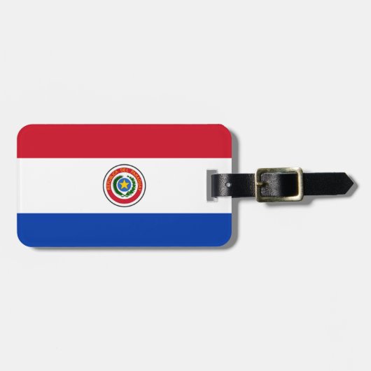 Flagge von Paraguay Easy ID Persönlich Gepäckanhänger (Vorderseite horizontal)