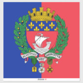 Flagge von Paris, Frankreich Aufkleber (Blatt)