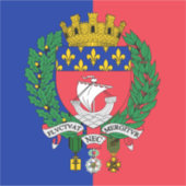 Flagge von Paris, Frankreich Aufkleber (Vorderseite)