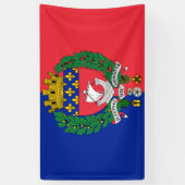 Flagge von Paris (Frankreich) Banner (Vertikal)