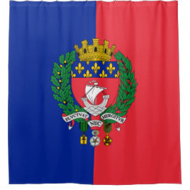 Flagge von Paris (Frankreich) Duschvorhang