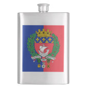 Flagge von Paris, Frankreich Flachmann (Vorderseite)