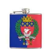 Flagge von Paris, Frankreich Flachmann (Vorderseite)