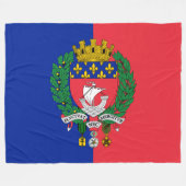 Flagge von Paris (Frankreich) Fleecedecke (Vorderseite (Horizontal))