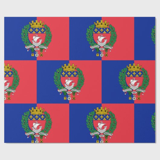 Flagge von Paris, Frankreich Geschenkpapier (Flach)