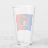 Flagge von Paris (Frankreich) Glas (Rückseite)