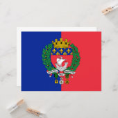 Flagge von Paris (Frankreich) Karte (Vorderseite/Rückseite Beispiel)