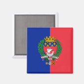 Flagge von Paris (Frankreich) Magnet (Vorderseite/Rückseite)