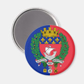 Flagge von Paris, Frankreich Magnet (Vorderseite/Rückseite)