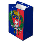 Flagge von Paris, Frankreich Mittlere Geschenktüte (Vorderseite Schrägansicht)