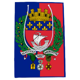 Flagge von Paris, Frankreich Mittlere Geschenktüte