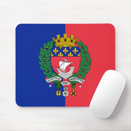 Flagge von Paris, Frankreich Mousepad (Mit Mouse)