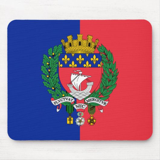 Flagge von Paris, Frankreich Mousepad (Vorne)
